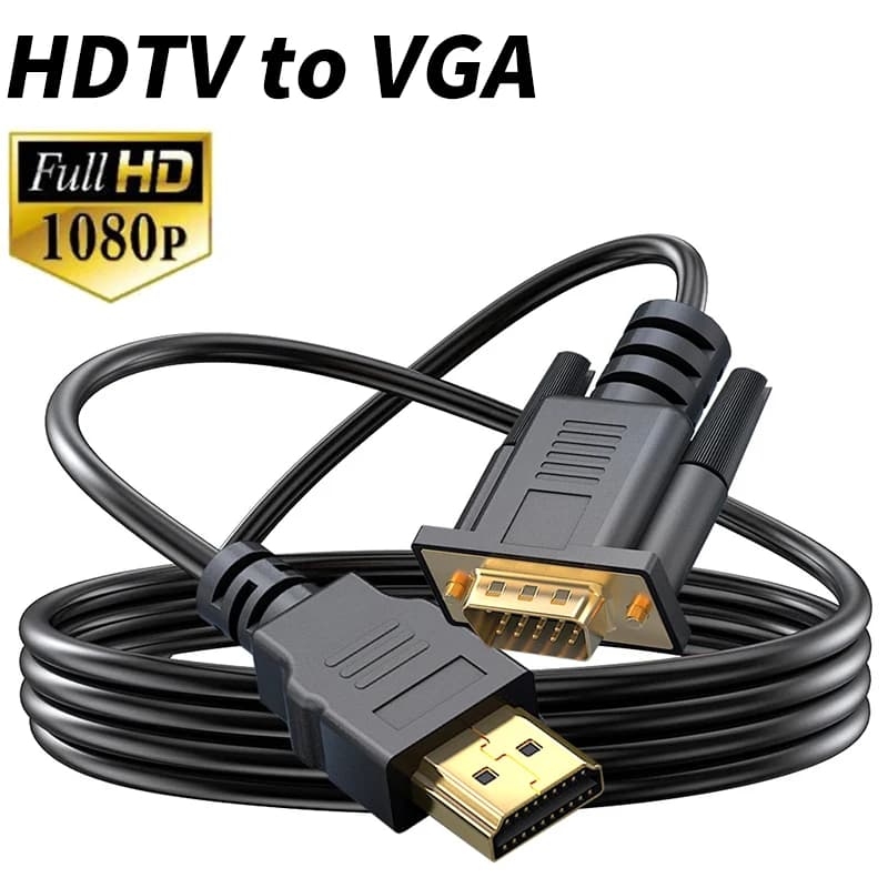 Adattatore convertitore cavo HD 1080P compatibile HDMI a VGA per computer portatile proiettore monitor laptop PC TV Displayer XBox PS4