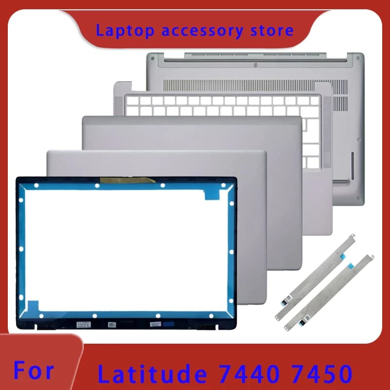 Suitable for Latitude 7440 7450 Series Laptops, LCD Screen Top Cover, Screen Frame, Palm Support, Bottom Shell Bracket Hinge