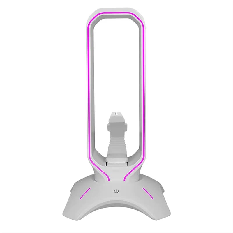 RGB Gaming Headphone Stand With Mouse Bungee Cord Holder Over-Ear Headset Holder Headphone Shelf For Desk Display
