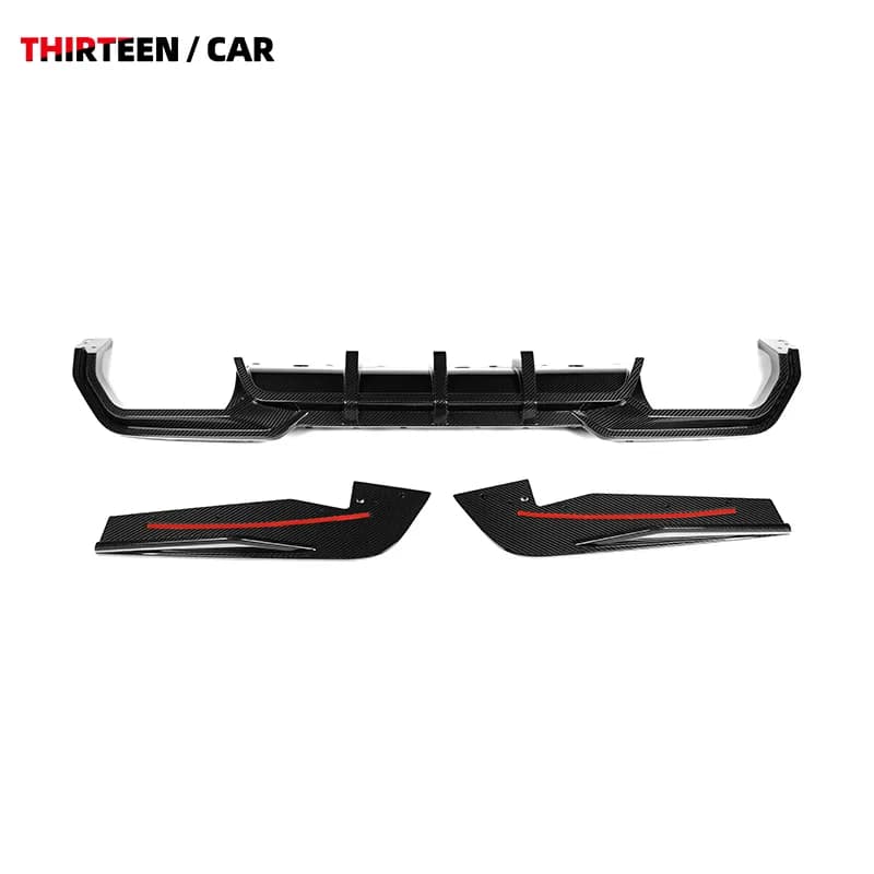 M8 Diffusore A Secco In Fibra di Carbonio Paraurti Posteriore Labbro Splitter Laterali per M8 F93 F92 F91 2020-IN Labbro Posteriore Winglets Doppia porta/Quattro porte
