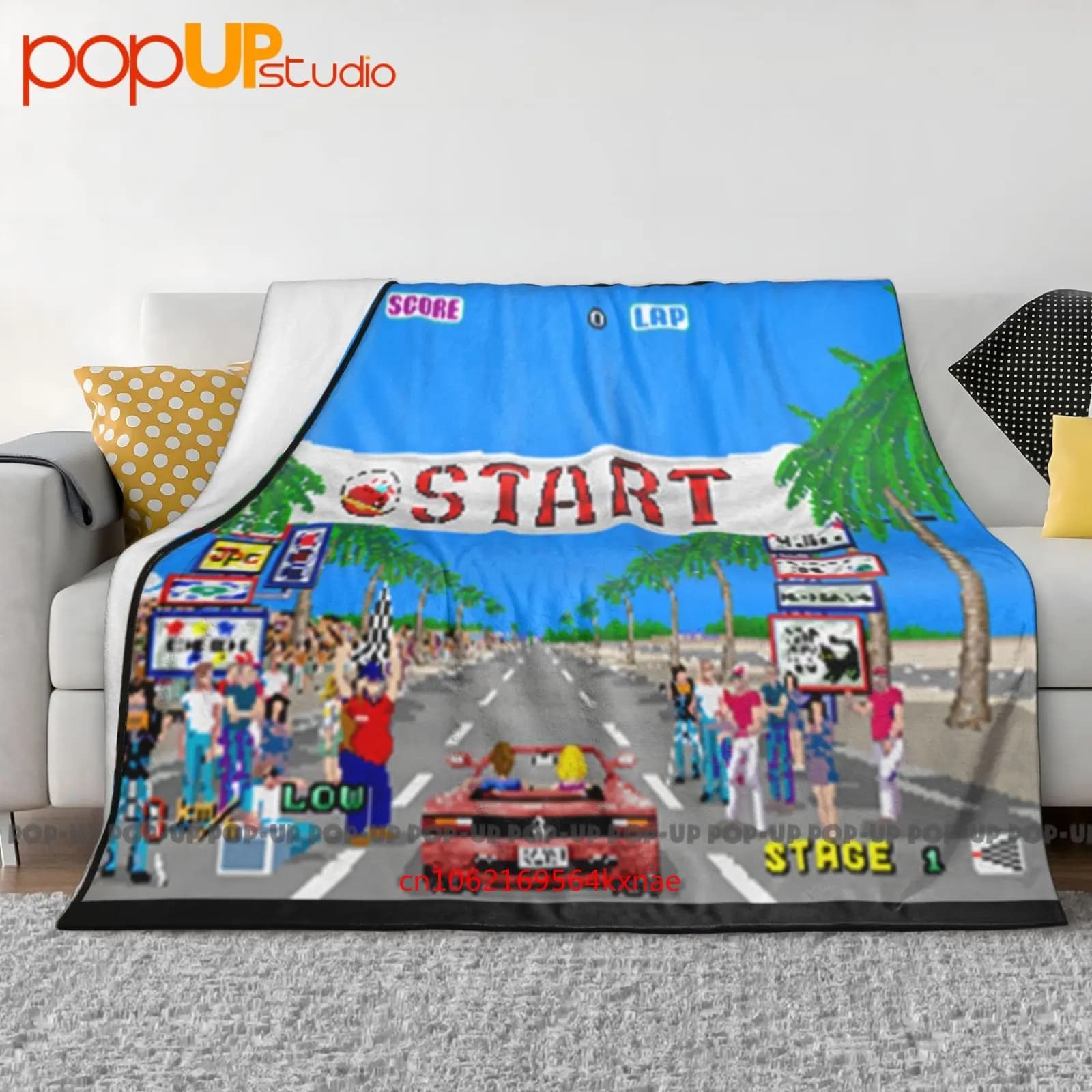 Meme Tributo Outrun Out Run Videogioco Auto Anni Coperta ultra morbida Trapunta Copridivano invernale Copriletto
