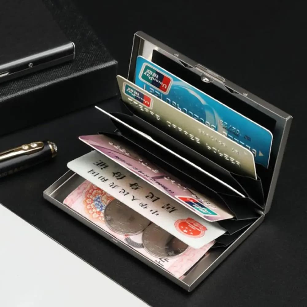 10 Card Slots Business Card Holder Multi-card Bit Cards Album Card Antimagnetic Case Passport Antimagnetic Bank Card Case