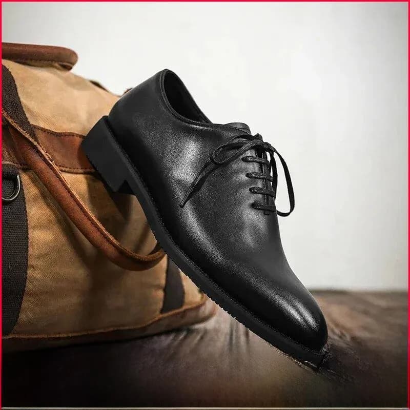 Scarpe Oxford in Vera Pelle da Uomo, Stile Casual Business Britannico, Nuove Scarpe in Pelle Bovina da 25 Pollici, Comode e Traspiranti con Suola in Gomma