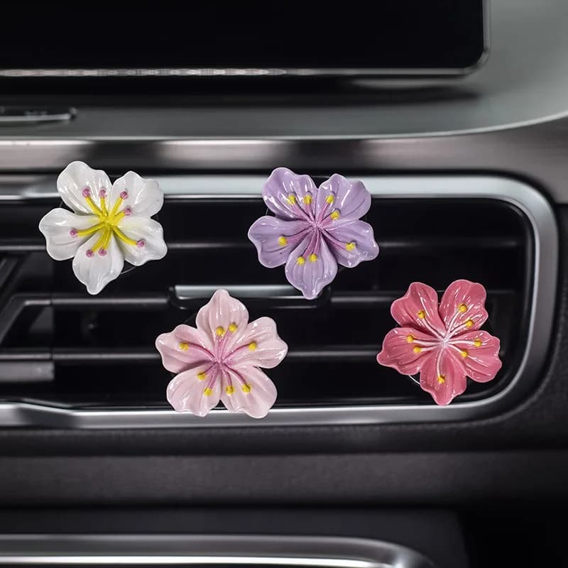 2pcs Car Perfume Clip Flower Air Outlet Decorations Car Air Conditioner Air Vent Personalized Interior Decoration Accessories