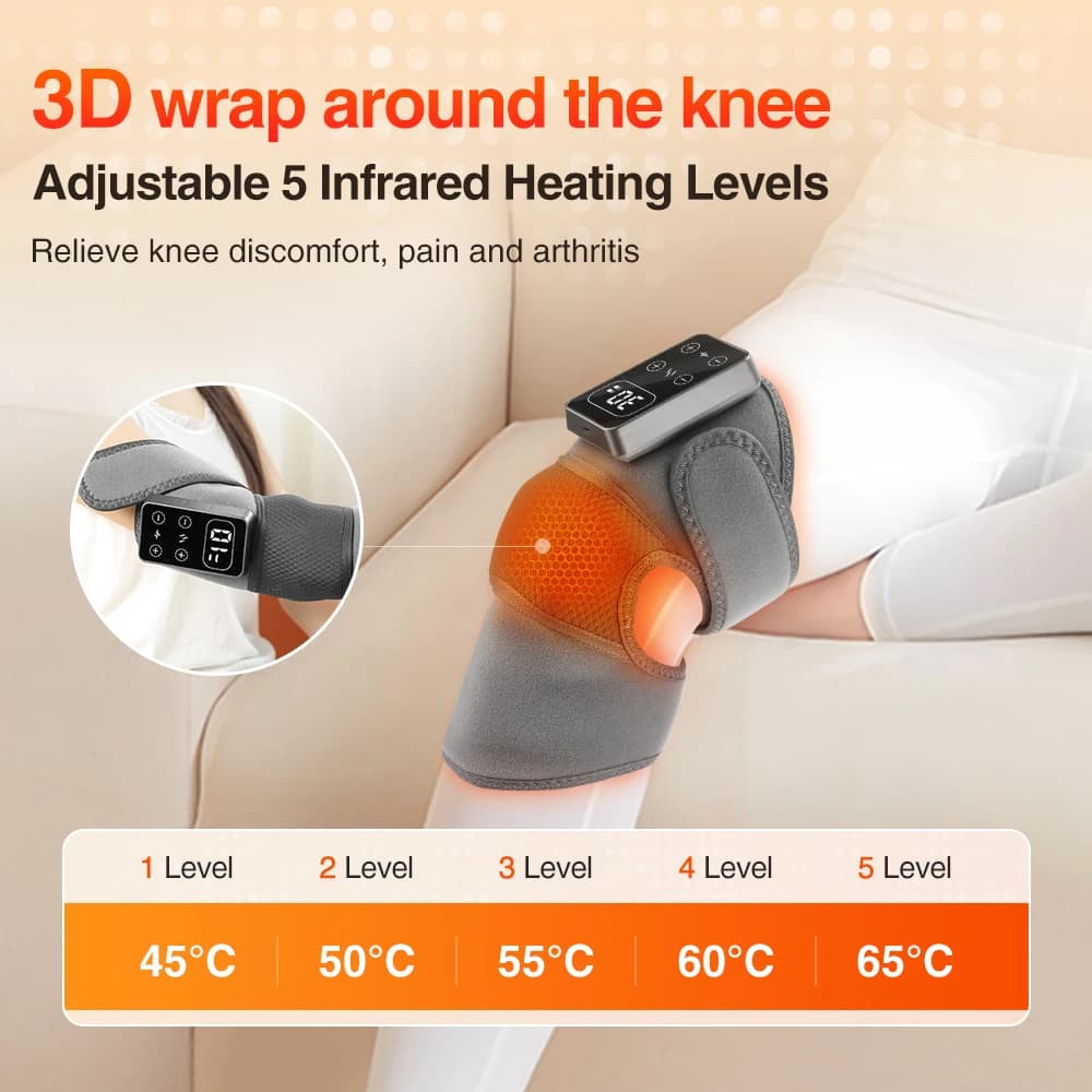 Electric Heating Knee Massage Pads Hot Compression 3 Level Joint Protection Vibration Knee Massage Support Belt Muscle Massage