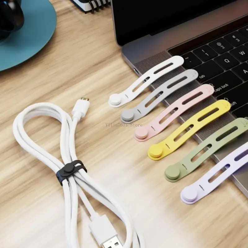 5Pcs Cable Organizers Ties Adjustable Charging Cable Strap Tie for Fastening