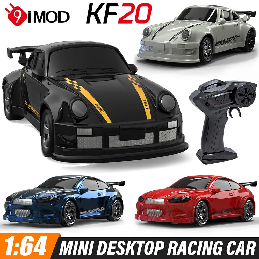 9IMOD 1/64 Drift Car KF20 Mini Desktop Auto Da Corsa 4WD 2.4GHZ Simulazione Modello di Corse Desktop di Controllo Remoto Auto Giocattolo Regalo