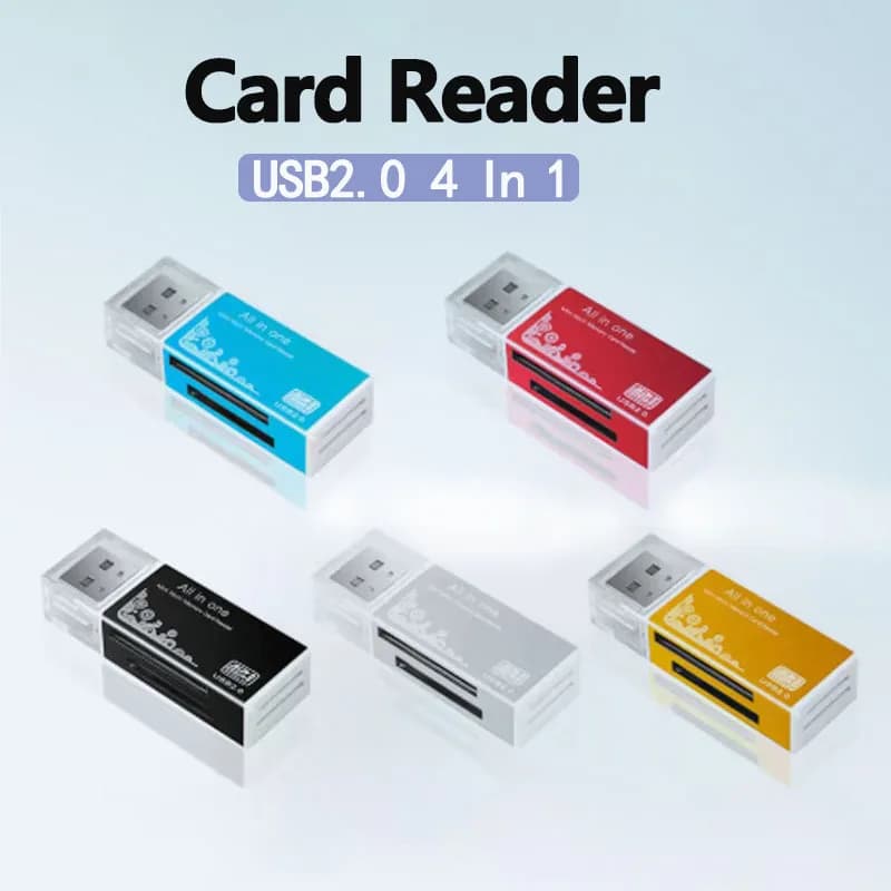 Lettore di schede Memoria USB 2.0 a 4 porte Scheda di memoria universale per fotocamera SD/TF/M2/MS Adattatore per accessori per notebook automobilistici
