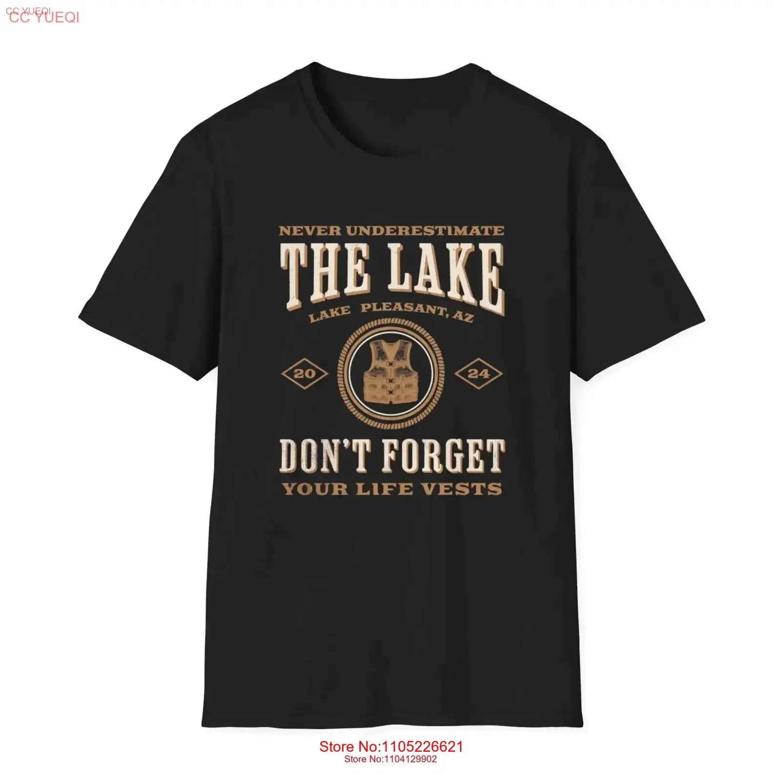 Maglietta Lake PleasanT: Non sottovalutare mai il valore dei giubbotti di salvataggio - Regalo vintage per gli amanti delle barche AZ, Arizona