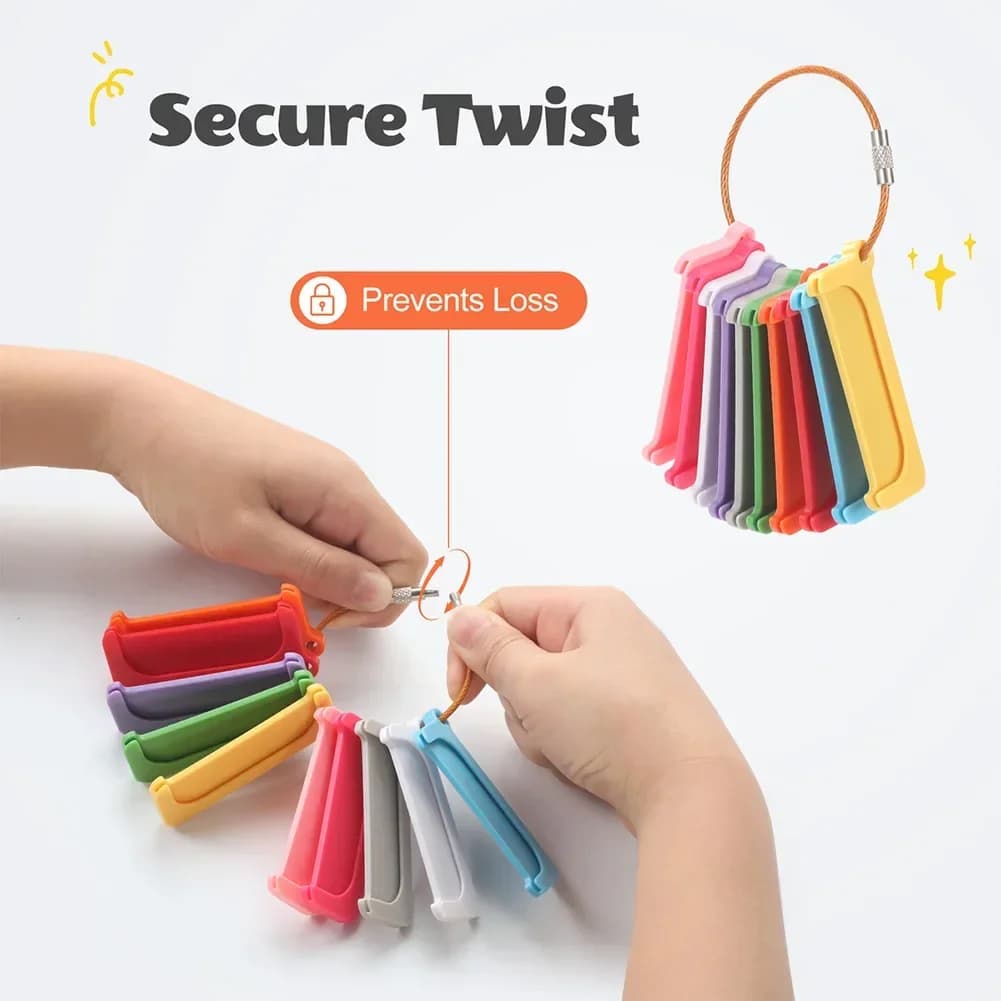 Reusable Card Holder Portable Holder For Yoto With Metal Ring Loop Audio Story Organizer Travel Case Storage Cover Mixed Colors