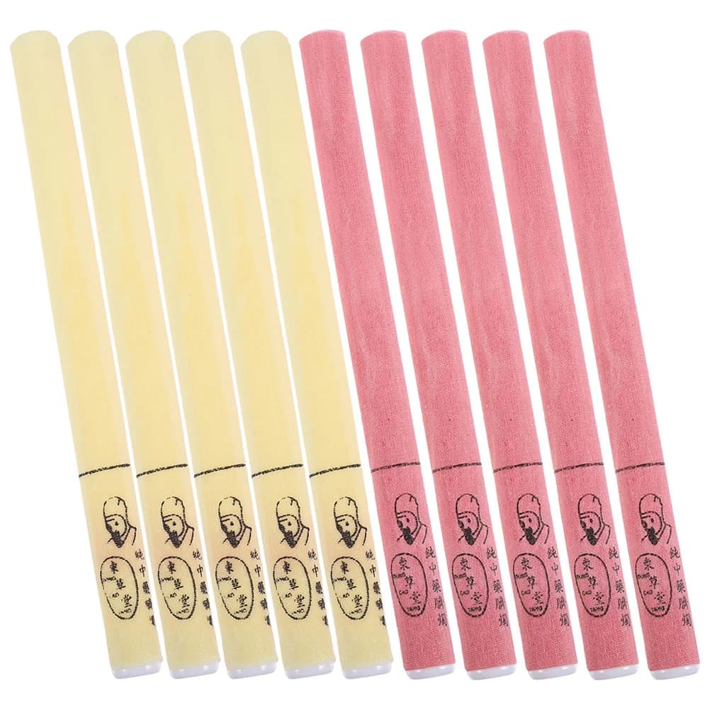 Bastoncini Moxa per ombelico da 10 pezzi per moxibustione Bastoncini per barra per il corpo Forniture per cera di carta delicata per pancia