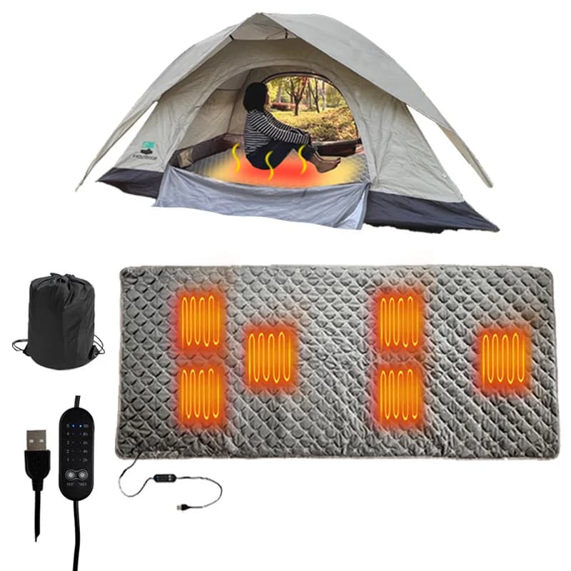 Tent heating mat outdoor camping sleeping bag electric blanket USB car carrying artifact warm portable