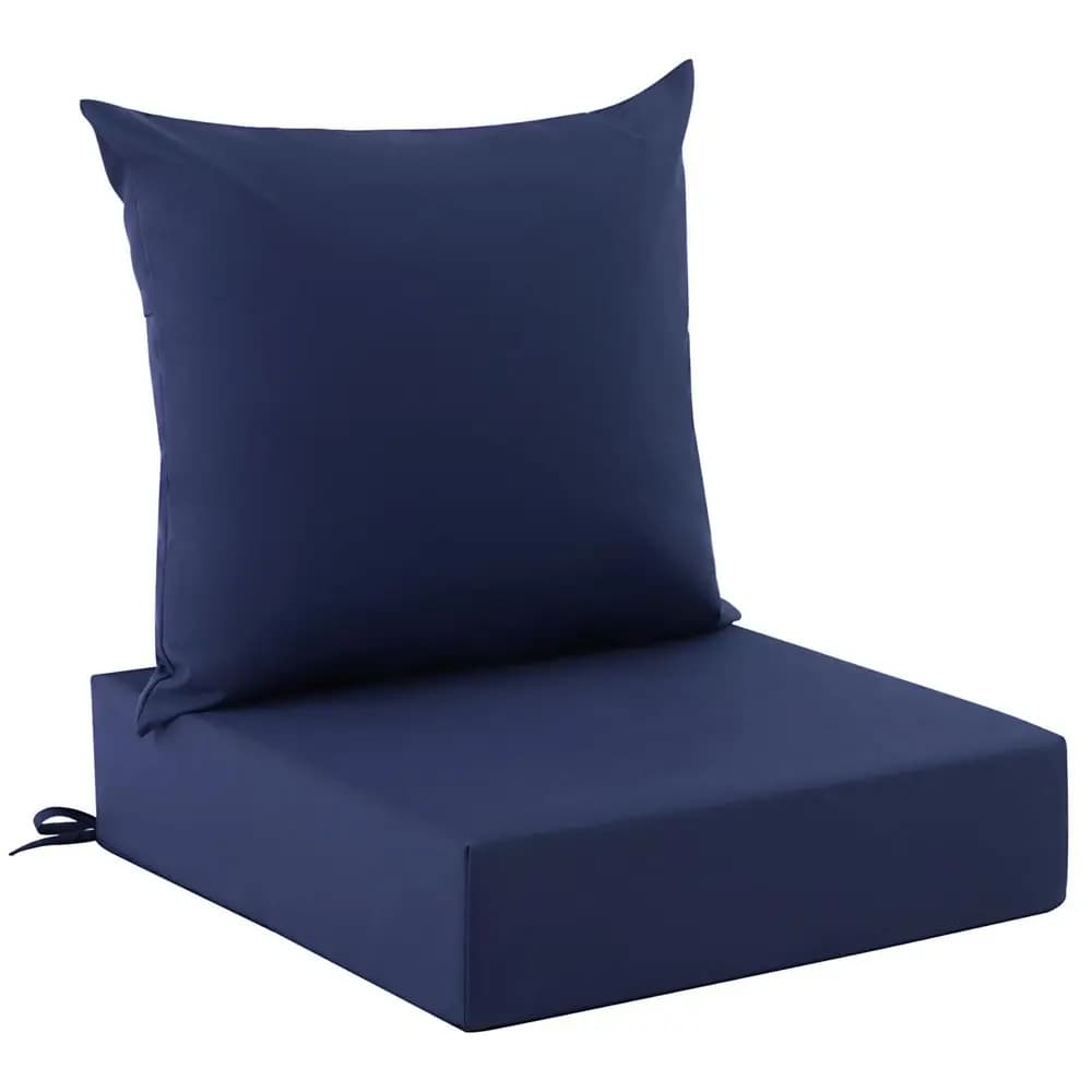 Garden furniture cushions, outdoor seating cushions set 24 x 24 x 5.75 inch, waterproof and faded outdoor chairs cushions