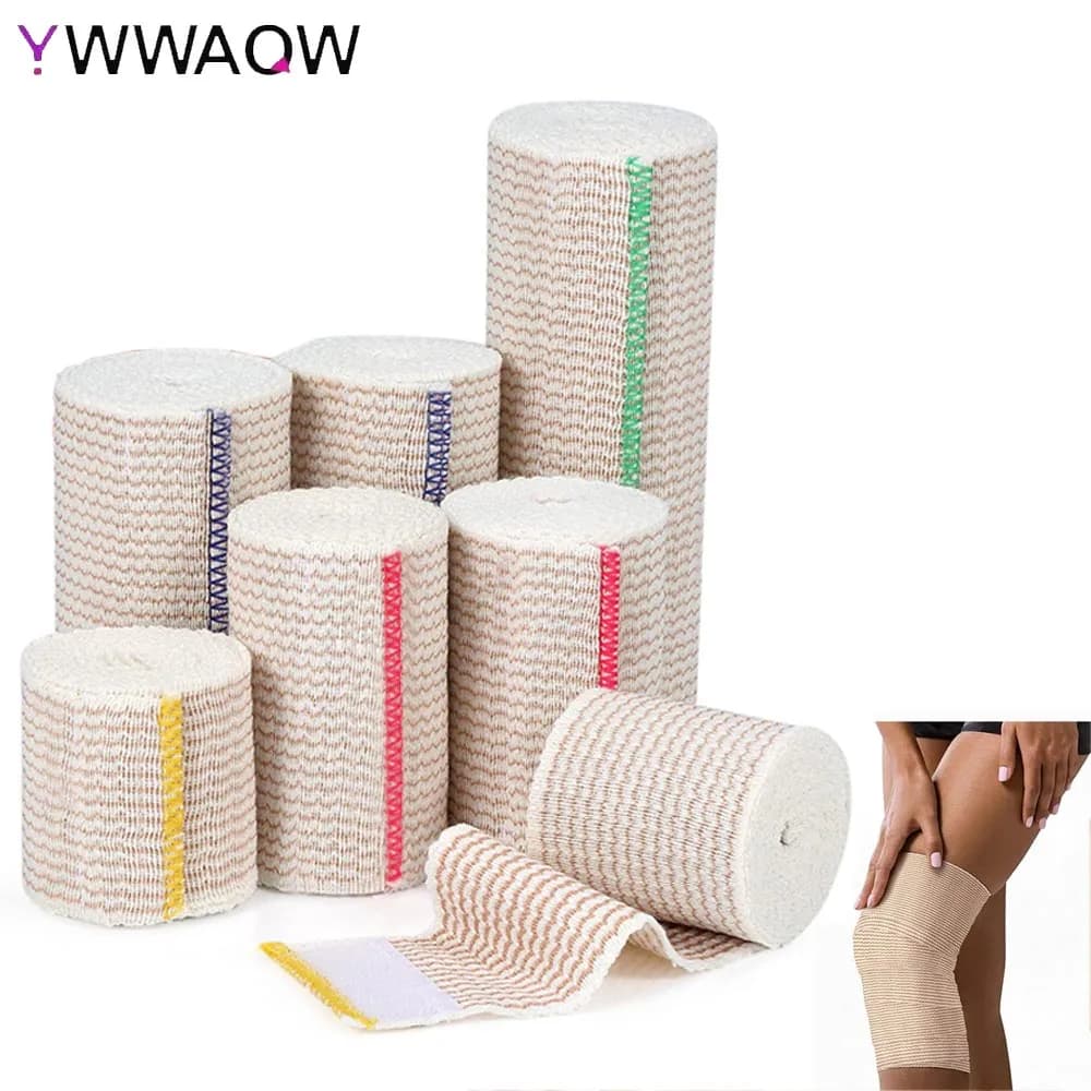 Fascia elastica Premium da 1 rotolo fascia a compressione Versatile per caviglie, polsi, ginocchia e corpo resistente e fasciatura senza lattice