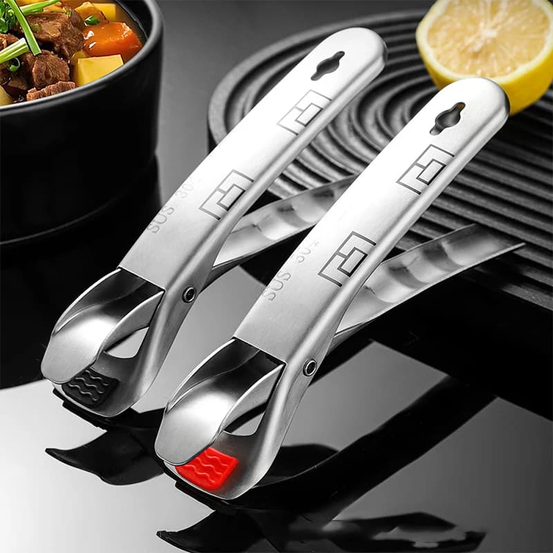 1 pcs hot plate stainless steel grip clip anti-slip non-slip bowls support for outdoor tableware clamp