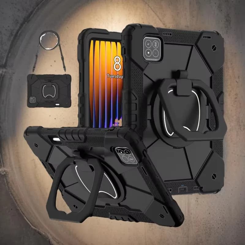 Custodia per xiaomi pad 7 pro 11.2 "SE 8.7" redmi pro poco pad 12.1" Tablet Sicuro Antiurto Silicone-PC Stand Cover + Spallacci