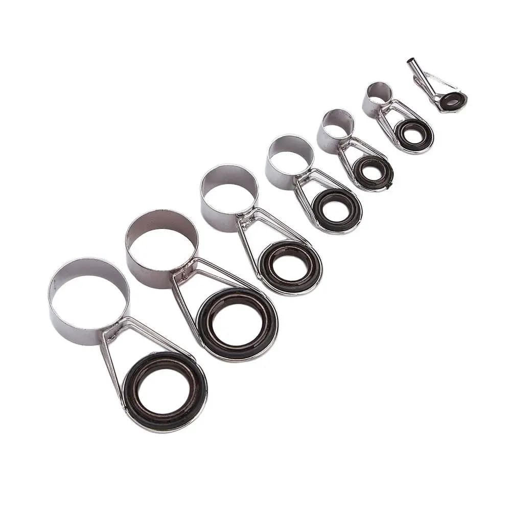 7 Sizes Raft DIY Tip Accessories Repair 7PCS Rod Guides Line Ring Fishing