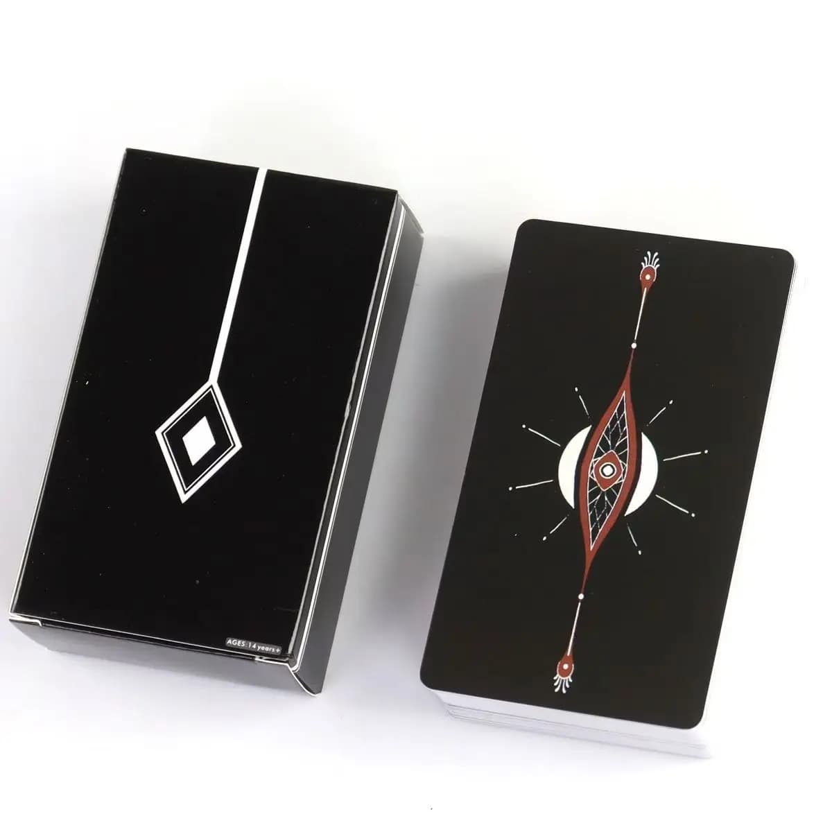 Dirty Red Tarot Deck 78 Pcs Tarot Cards Channel Energy Through Bold Strokes and Striking Contrasts - 10.3*6cm