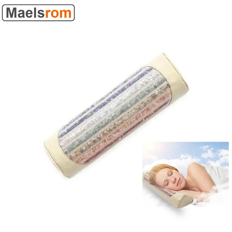 Cristalli pietra massaggio cuscino tormalina 7 colori ceramica germanio ioni negativi per mal di testa massaggio assistenza sanitaria sonno