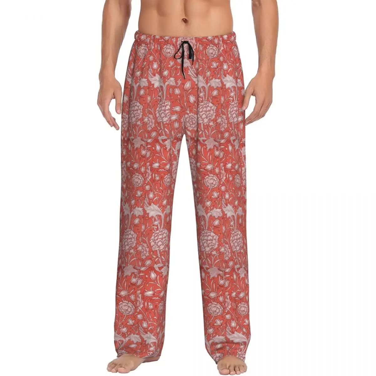 Pantaloni da pigiama personalizzati da uomo William Morris con stampa pantaloni da notte per dormire con tasche