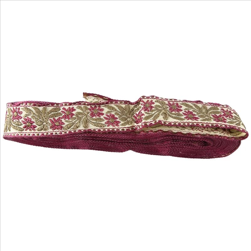 FAAJ-Flowers Pattern Nastri jacquard ricamati Tessuto in pizzo Trim adatto per borsa per indumenti Tenda Cucito Tessuto di pizzo Stile A