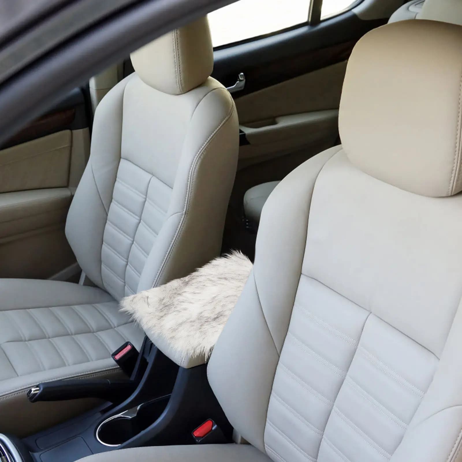 2 Pezzi Copertura per Console Centrale Auto, Design Ergonomico, Cuscino per Bracciolo, Facile Installazione Senza Attrezzi, Antipolvere e Antigraffio