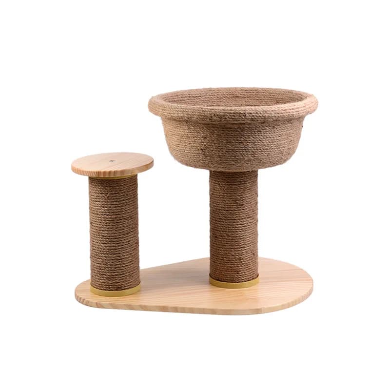 frame Solid wood climbing frame Hemp pad basin nest Cat scratch column toy Cat scratch board