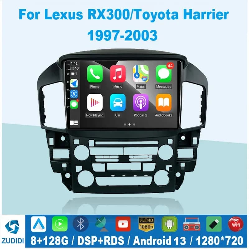 Car Radio For Lexus RX300/Toyota Harrier 1998 1997-2003 Android 10 Multimedia Video GPS Navigation 2 Din No DVD Player