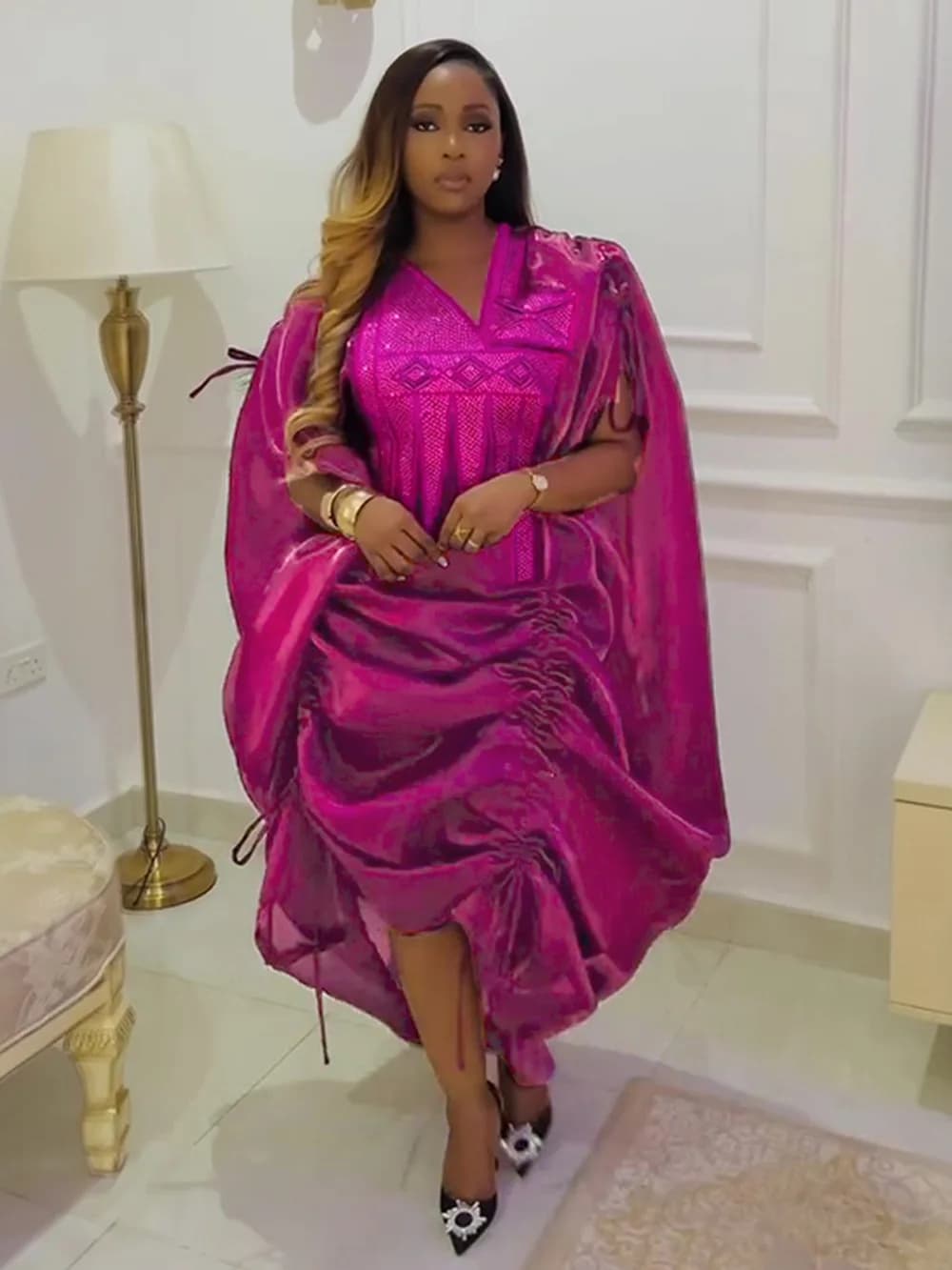 Africa Abiti tradizionali da donna Taglie forti Abito lungo Dubai Caftano musulmano Abaya Abito da sera per feste Ankara Dashiki Abiti 2026