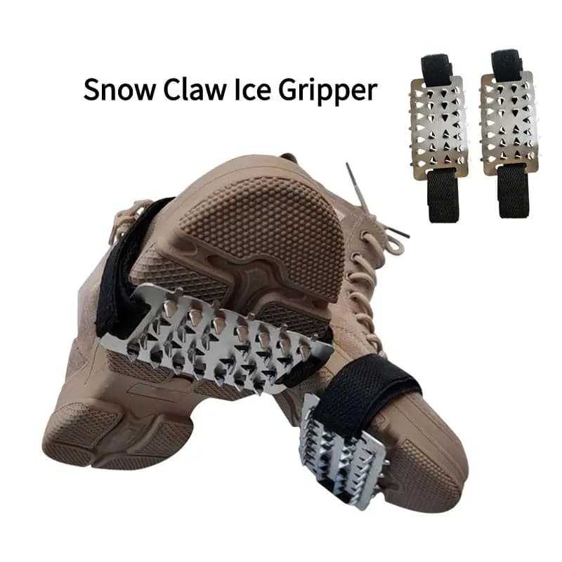 26 denti artiglio pinza per ghiaccio antiscivolo arrampicata punte tacchetti antiscivolo all'aperto inverno artiglio per ghiaccio pinza scarpe da trekking impugnature per stivali