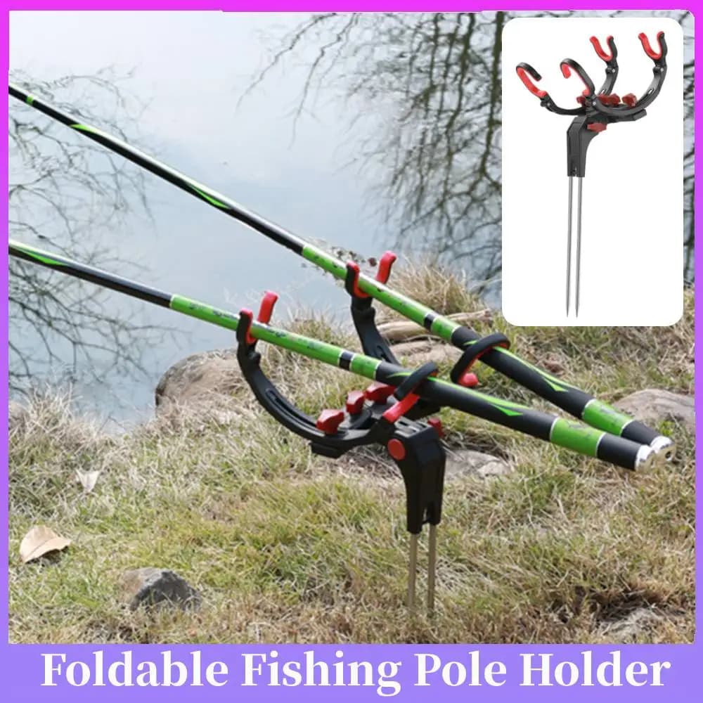 360 ° Adjustable Support for Fishing Rod, Universal Double Folding Support, Fishing Rod Door, Fishing Pole Support