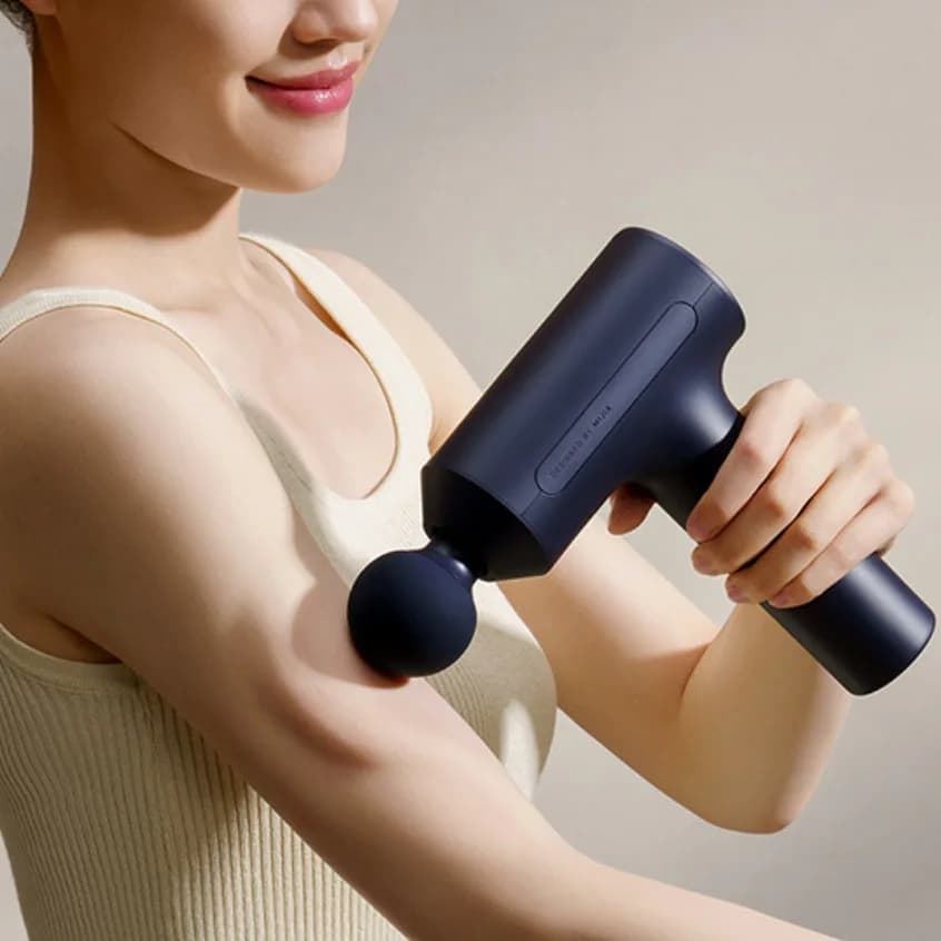 Fascial gun muscle relaxation massager, sports neck fascial gun, electric impact device for home fitness equipment