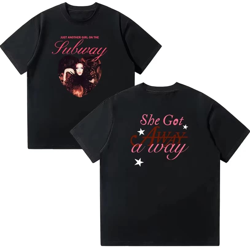 Chappell Roan The Subway Tops Sad Girl Pop Culture T-shirt in puro cotone con grafica di testi emotivi, unisex, trendy e creativa