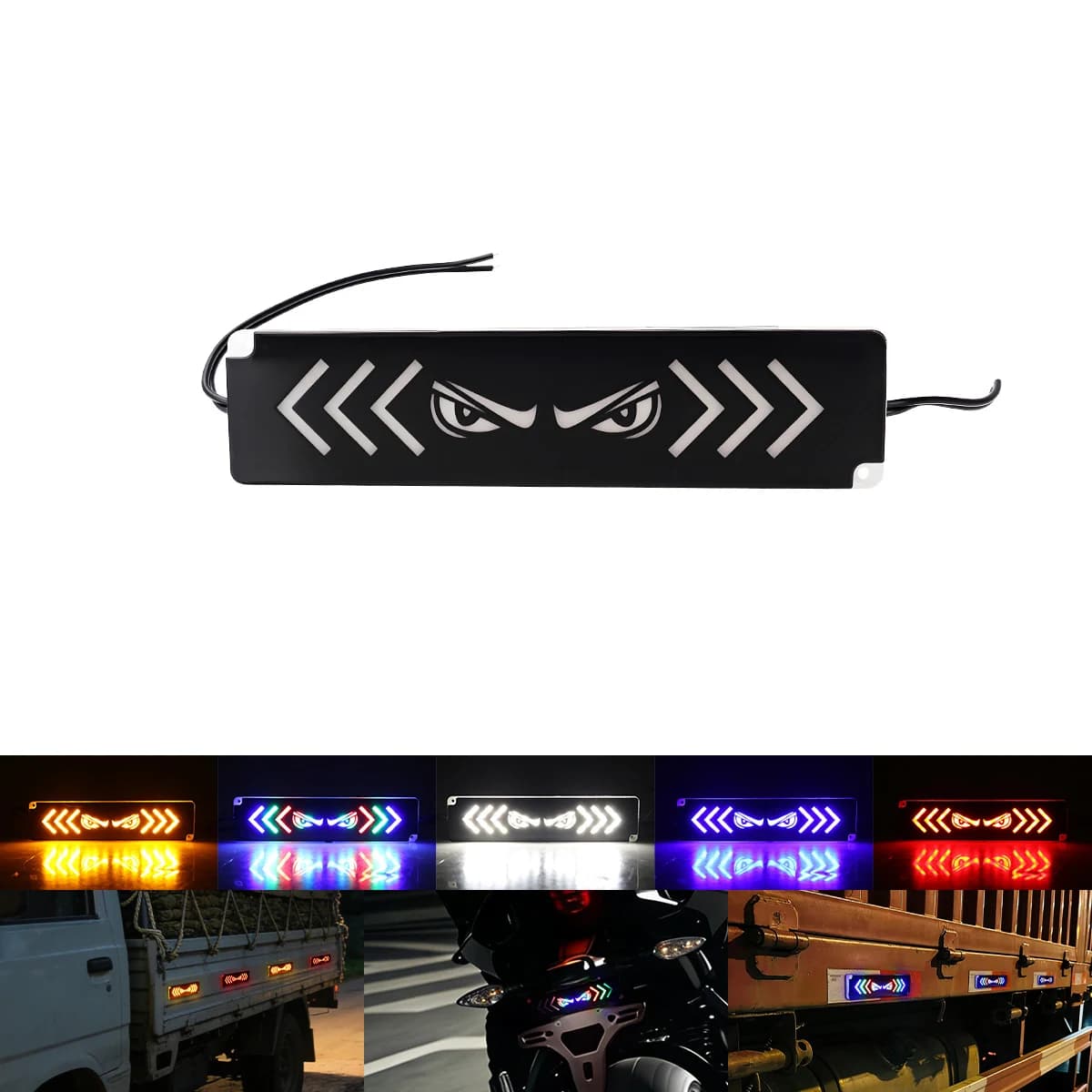 Per auto moto diavolo per luce stroboscopica Demon Eye con indicatore luminoso illuminazione laterale copertura trasparente 12V 24V