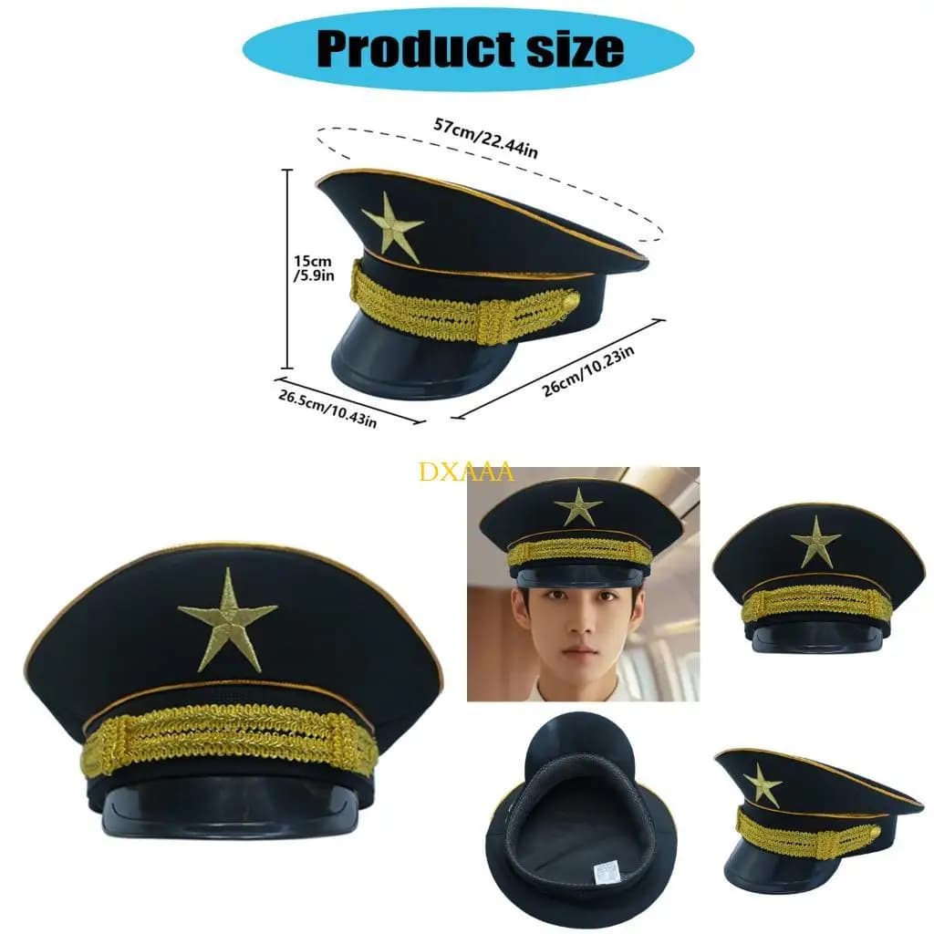 DXAA Role Play Militari Hat Hat Cosplay Militari Accessorio Hat Chat Uso