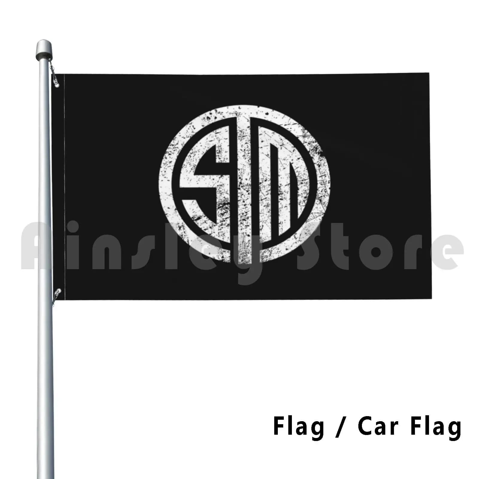 Go Solo Or Go Home-W Decorazione per esterni Bandiera Bandiera per auto Team Solomid Tsm Esports Gaming Videogiochi Retro