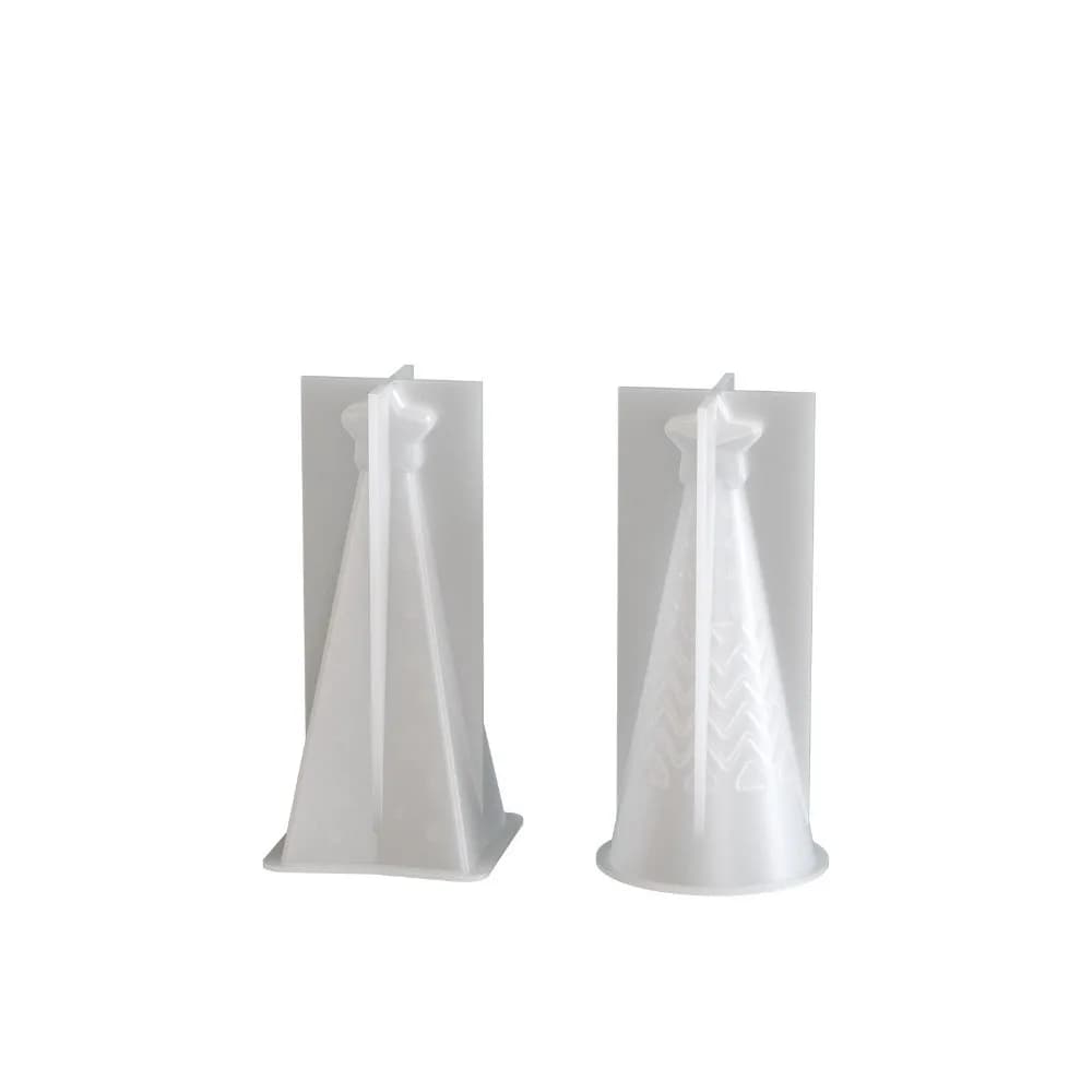 New Silicone Christmas Cone Candle Mold Epoxy Resin DIY Craft Soap Ornament Mold Crystal Handmade Cake Resin Mold Xmas Decor