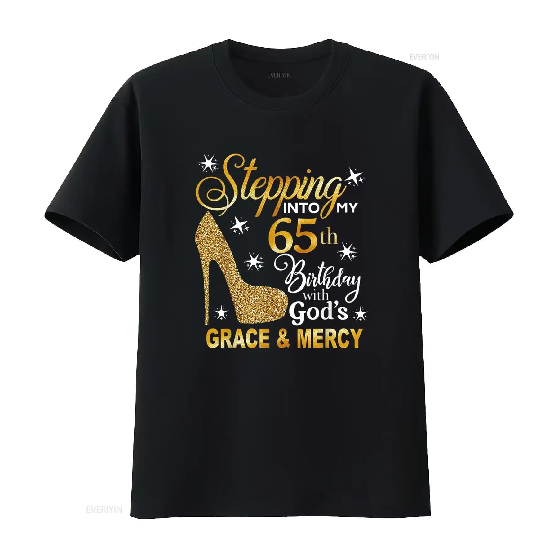 Passeggiare nel mio 65° compleanno con la grazia di Dio Mercy T Shirt vintage lavato homme streetwear moda leggermente morbida