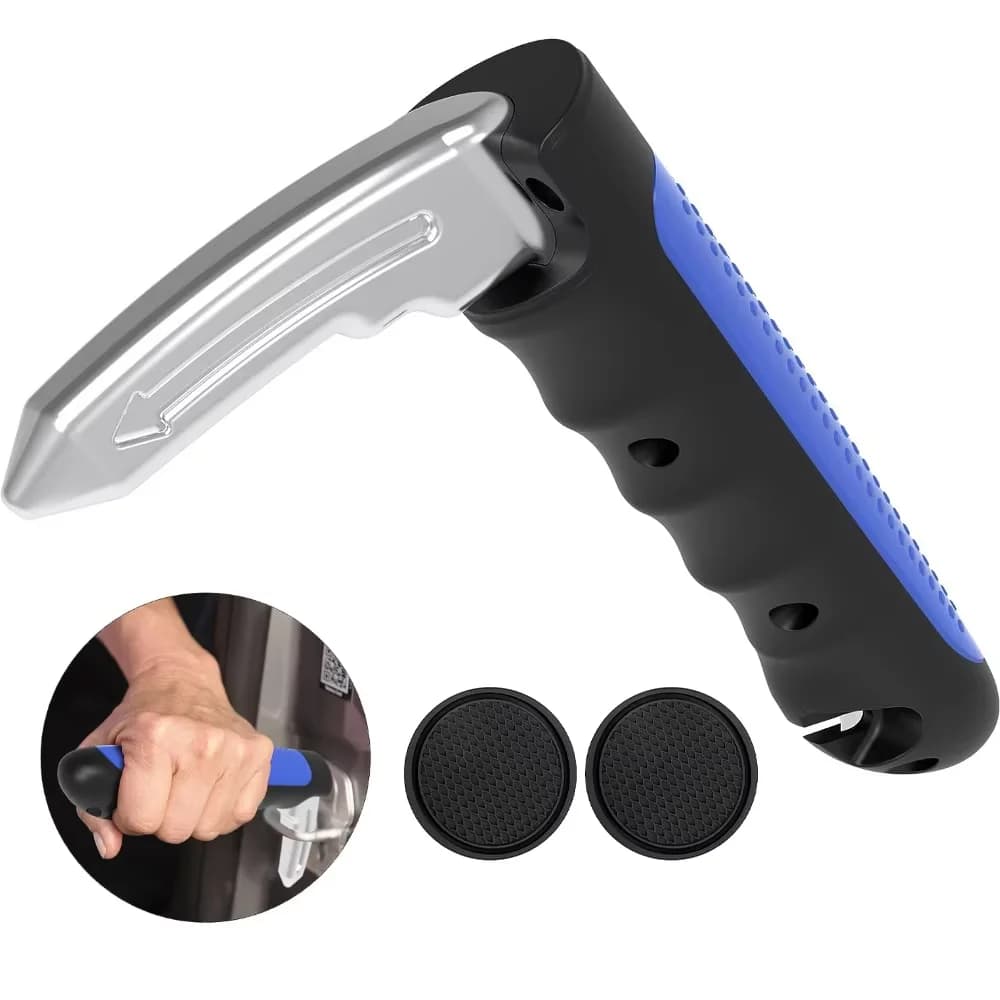 Maniglia di Assistenza per Portiera Auto 2 in 1 Multifunzione, Maniglia di Supporto per Veicoli con Rompi-Vetro Portatile, Maniglia di Assistenza per Auto