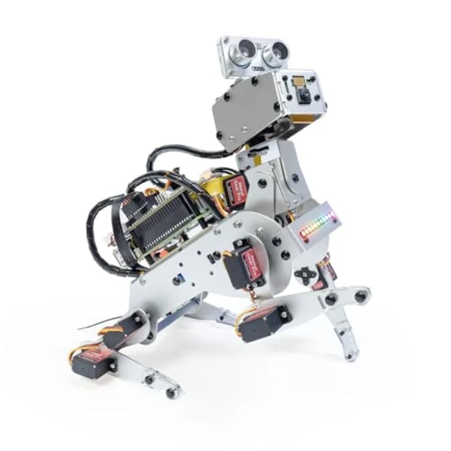 Kit Robot Cane AI PiDog per Raspberry Pi 5/4/3B+/Zero 2W: Supporto Openclaw LLMs ChatGPT/Gemini/Grok, Riconoscimento Vocale e Video, Python