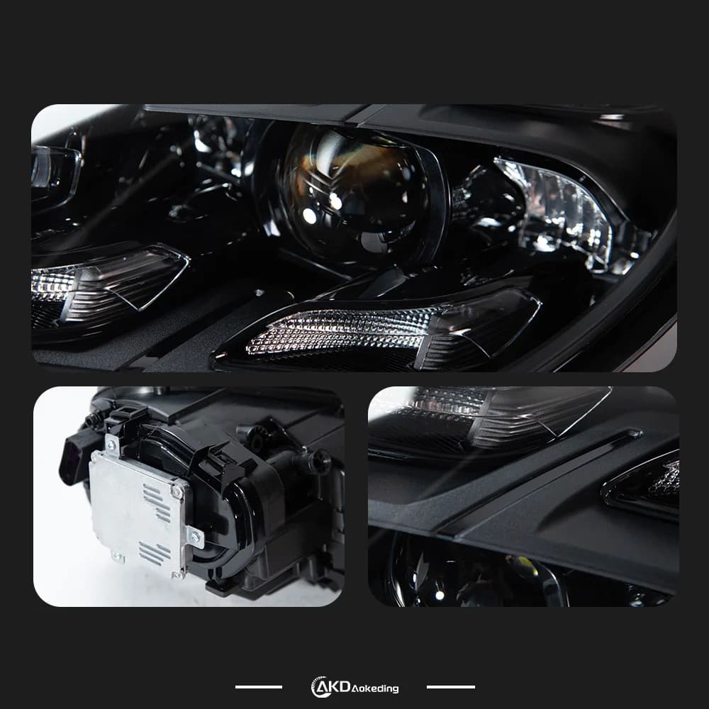 Faro AKD per Porsche Panamera 970, Faro a LED 2010-2017, Fari 970.1 con DRL, Indicatore di Direzione, Abbaglianti, Proiettore Angel Eye