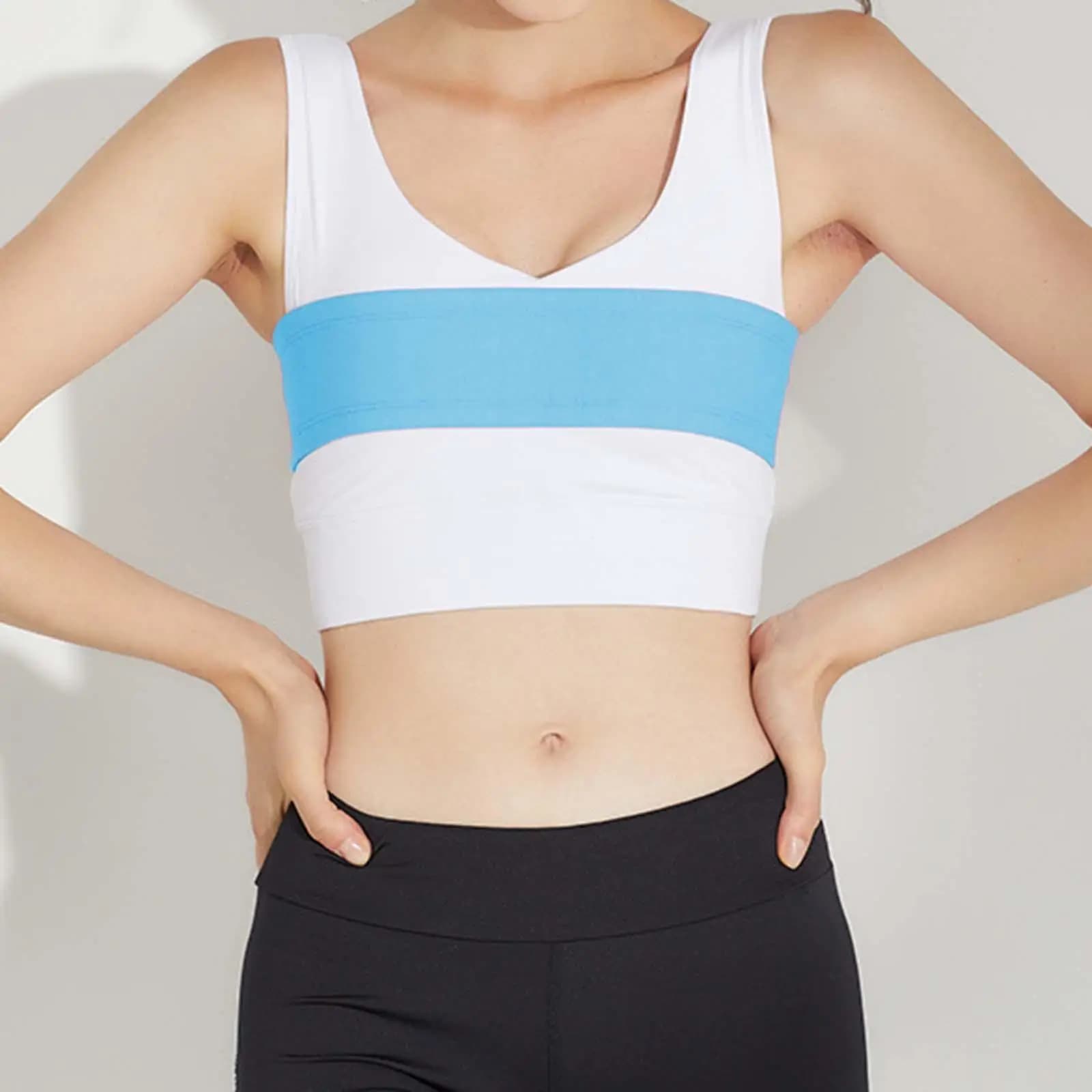 Cintura di Protezione Toracica Antiurto, Fascia Elastica Regolabile, Stabilizzatore per il Petto, Kit per Esercizi di Corsa, Allenamento e Fitness