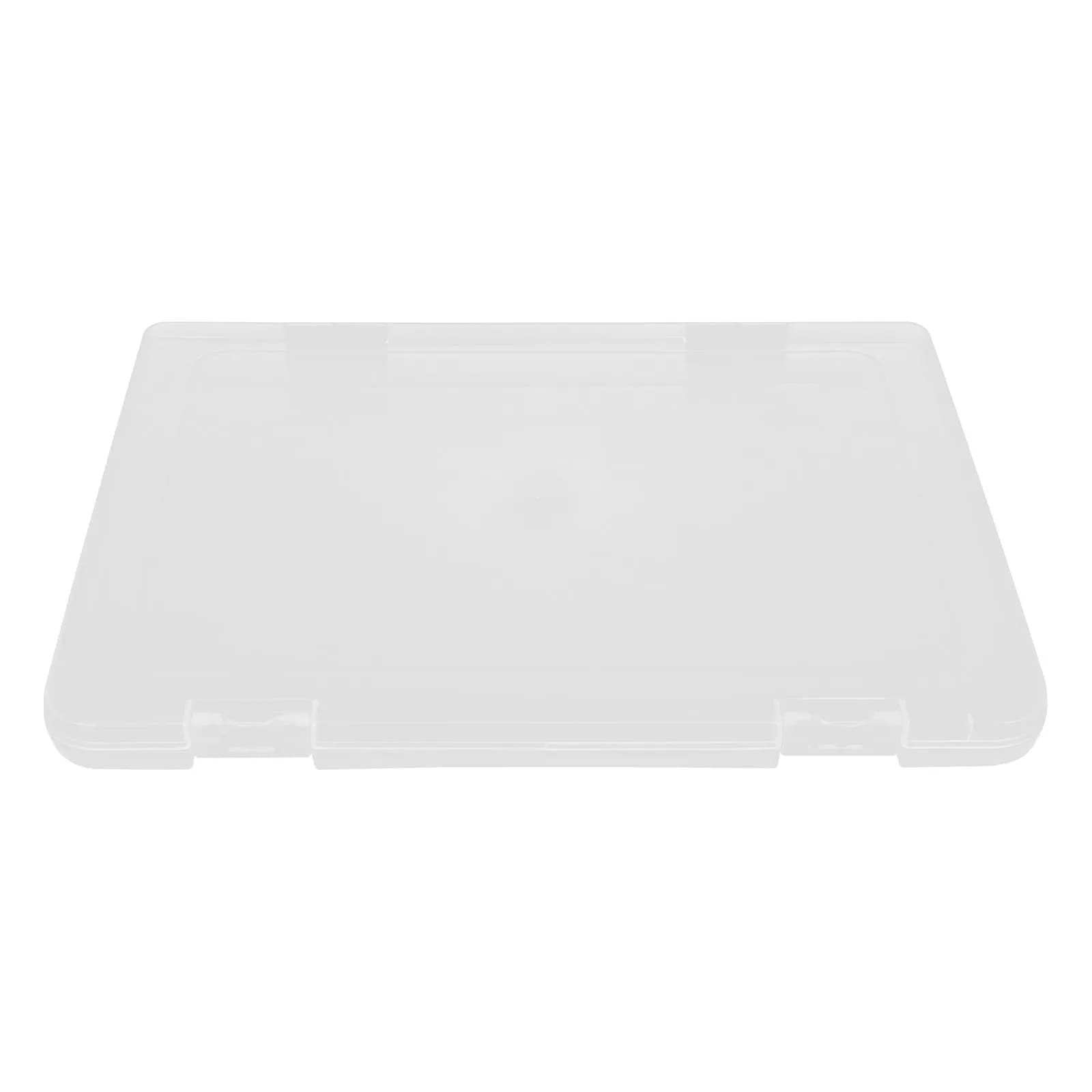 Multi-Function Household File Box Transparent Plastic Document Storage Organizer Portable Office Paper Box File Accessory