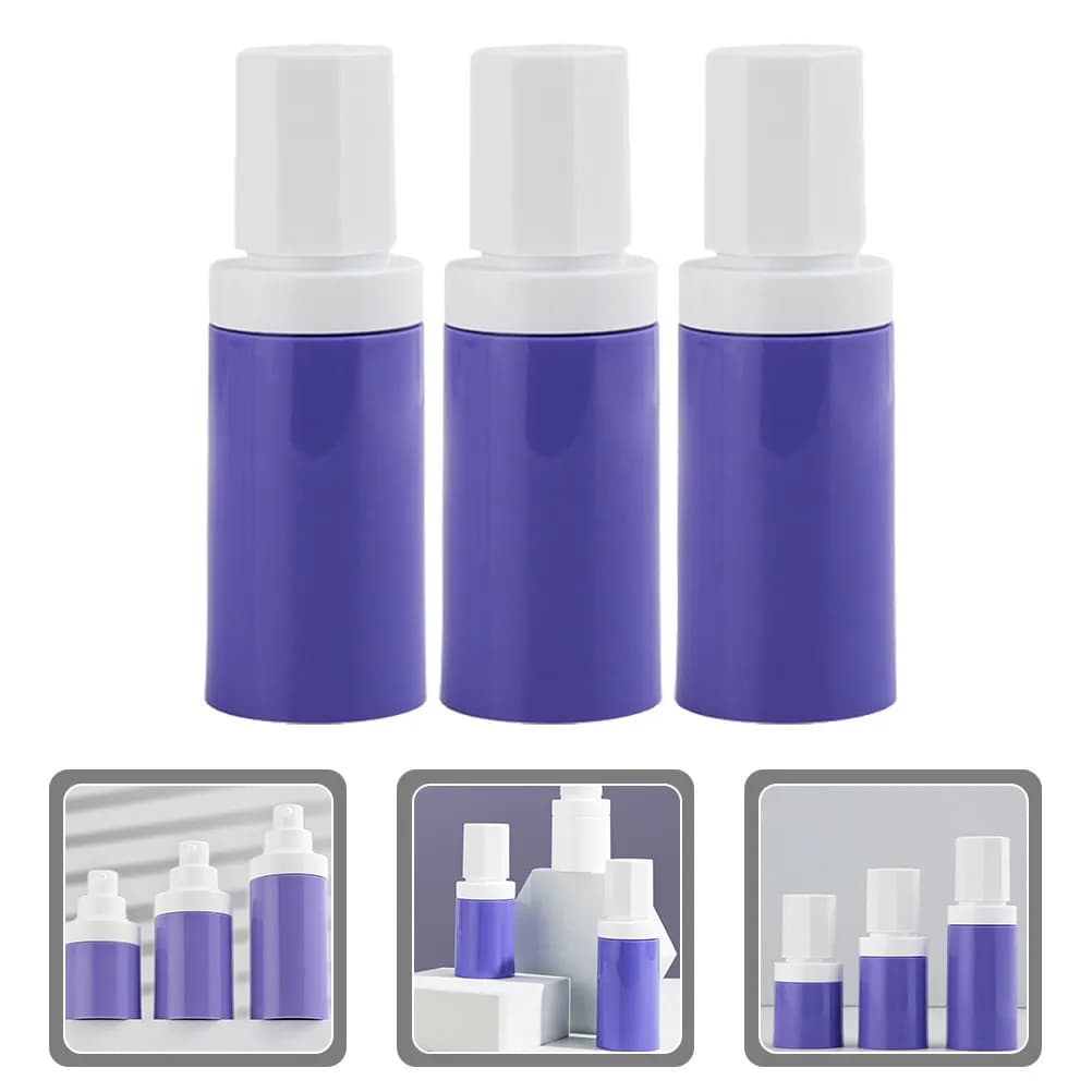 Contenitori da viaggio sottovuoto da 3 pezzi, flaconi con pompa airless da 50 ml per lozione, fondotinta, siero, facile da dosare, a prova di perdite, eleganti