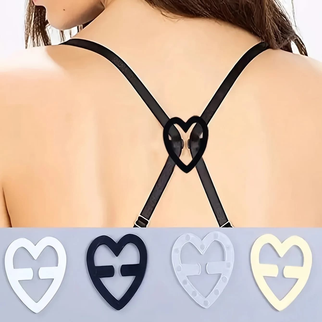 Clip per spalline reggiseno da 10 pezzi, clip antiscivolo invisibili e regolabili per cinturini intimo, accessori per lingerie e intimo da donna