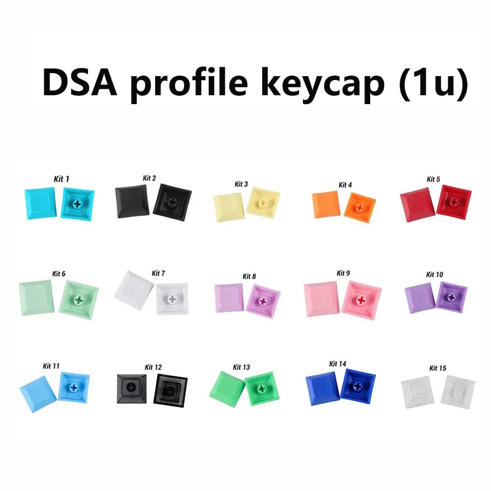 Copritasto DSA 1u per tastiera meccanica Copritasti PBT Copritasto vuoto semplice a basso profilo Multi colori