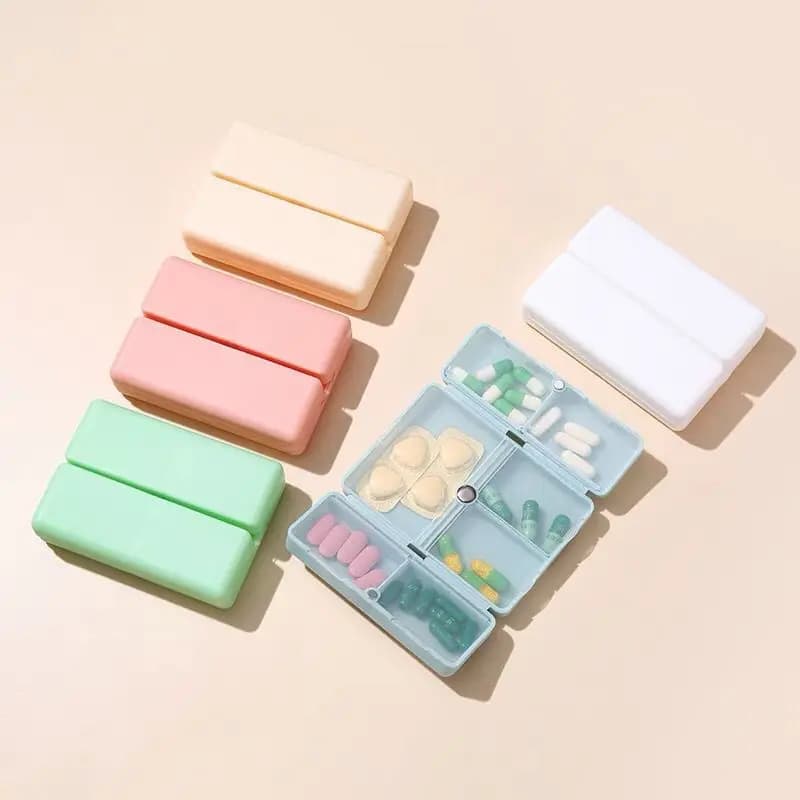 1PC Settimanale Portapillole 7 Giorni Pieghevole Portapillole da Viaggio Portapillole Tablet Custodia Contenitore Dispenser Organizzatore Strumenti