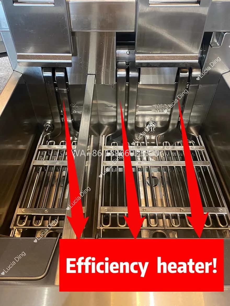 per Kfc Hotel Fast Food Ristorante Snack Bar Sollevamento automatico Padella elettrica Friggitrice commerciale con controllo della temperatura