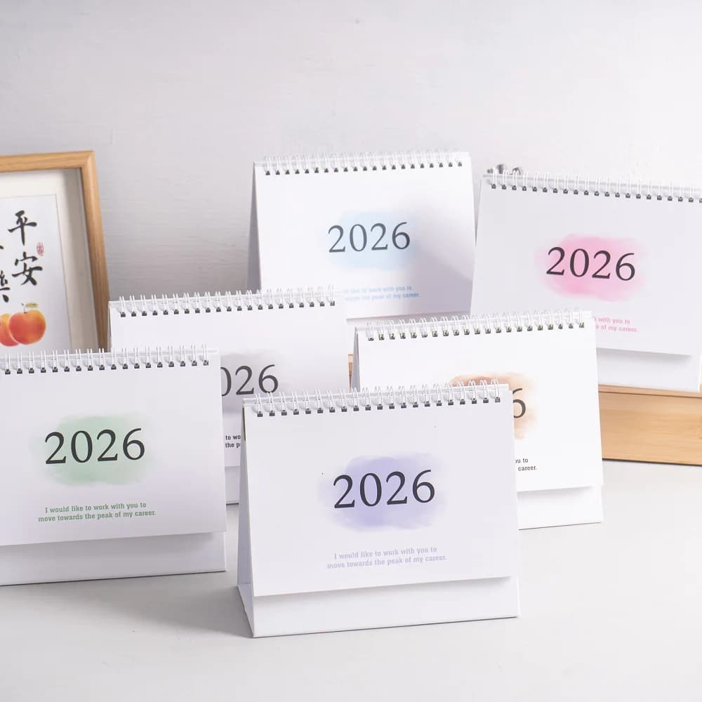 2026 Nuovo calendario da tavolo Calendario inglese di grandi dimensioni Libri Elenco annuale delle cose da fare Pianificatore mensile giornaliero Gestione del tempo