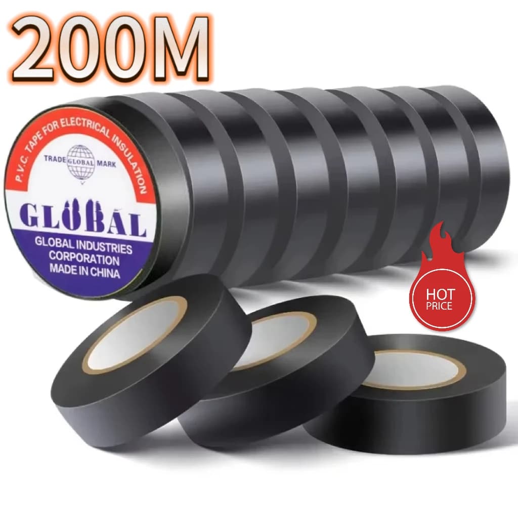 Nastro Elettrico Nero Ritardante di Fiamma Resistente alle Alte Temperature Impermeabile Forte Adesivo per Cablaggi Industriali e Domestici, Nastro Isolante per Fili, Protezione Cavi, Durevole per Uso Professionale e D